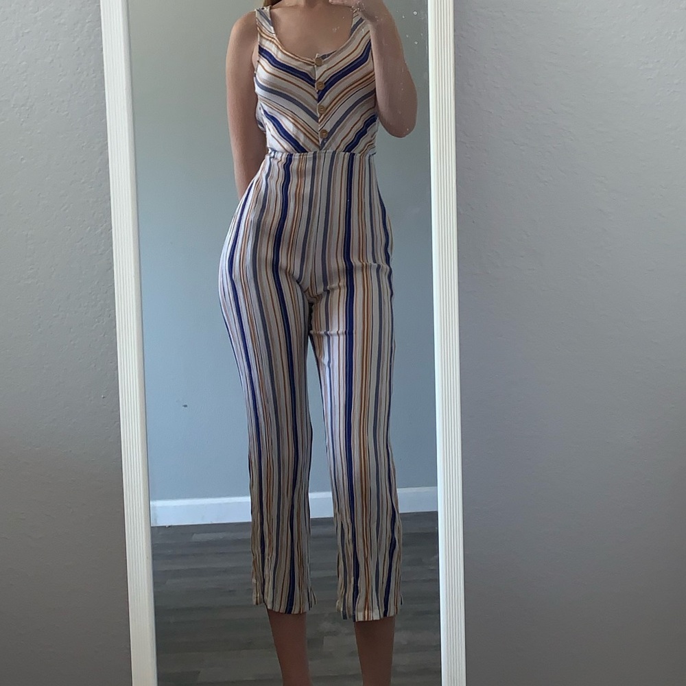 Striped jumpsuit